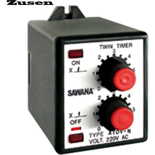 Zusen ATDV-N twin time relay DC12V/24V/36V/AC110V/220V/380V