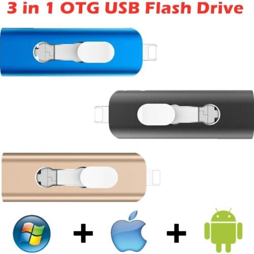 Pendrive 128GB 3 in 1 iPhone USB Flash Drive OTG 32GB Pendrive 3.0 Cle Usb Flash Drive 64GB For for iPhone /Android/Tablet PC