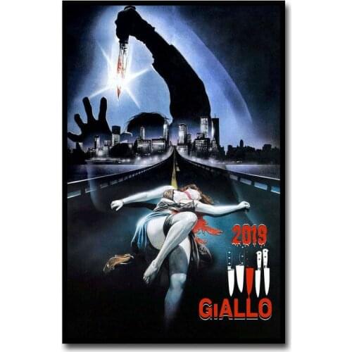 Giallo Horror Vintage Trash Movie Silk Fabric Wall Poster Art Decor Sticker Bright