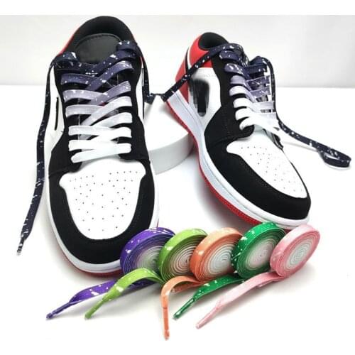 Gradient Shoelaces No Tie Shoelace Gradient Flat Shoe laces Shoe Laces Sneakers Flat Shoelaces Lazy Shoe Lace Tie-dyed Shoelace