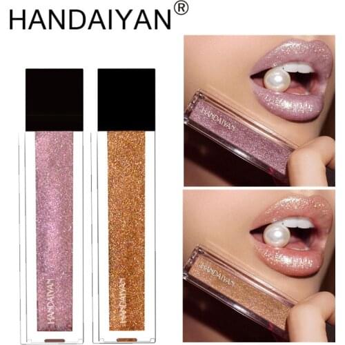 HANDAIYAN 1Pcs Long Lasting Glitter Liquid Lipstick Waterproof Lipstick Matte Lip Gloss Beauty Lip Makeup Cosmetic for Women