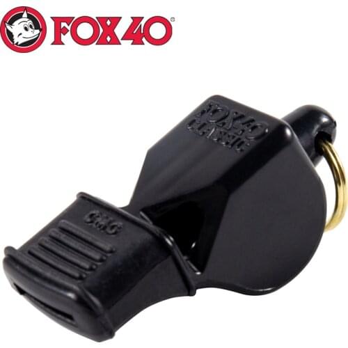 Canada Original Fox 40 Classic CMG With Lanyard3-chamber pealess Cushioned Mouth Grip 115 dB Fox40 whistle