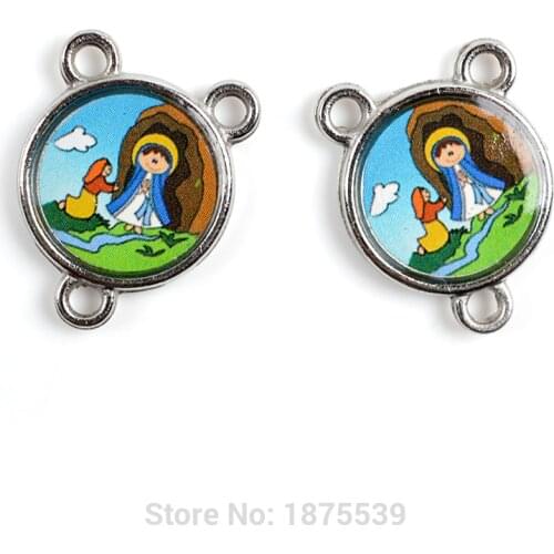 Our Lady of Lourdes Carton Rosary Centerpieces For Boy Girls Little Baby