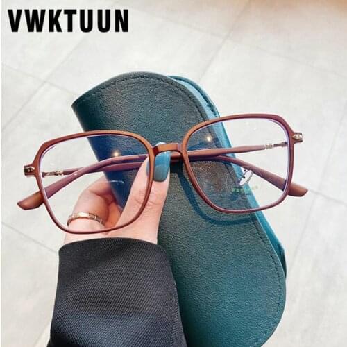 VWKTUUN TR90 Eye Glasses Frames Women Men Optical Glasses Frame Square Matte Myopia Frame Blue Light Blocking Glasses