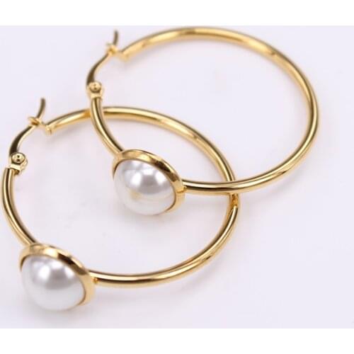 Gold/silver color 35mm Fashion womens jewelry Hoop earrings Comfortable simple Lightweight Wholesale price LH899