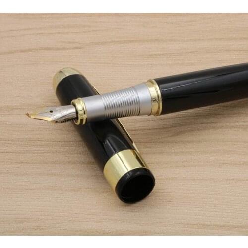 JINHAO 250 Black Golden Office Gift 1.0mm Nib Fountain Pen Stationery Office School Supplies Writing