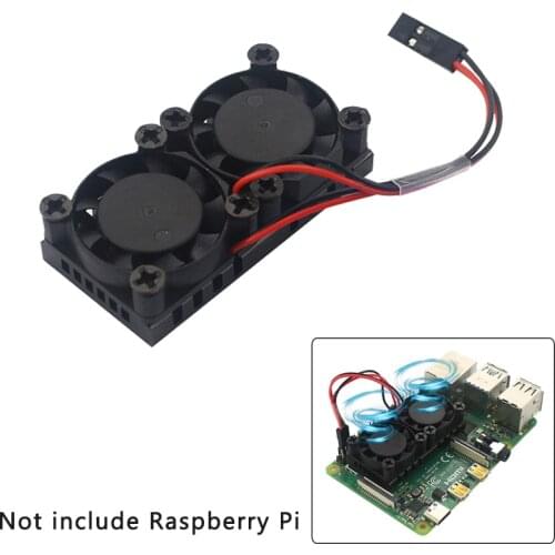 Raspberry Pi 4 Model B Dual Fan with Heat Sink Ultimate Double Cooling Fans Cooler Optional for Raspberry Pi 3/3B+/4B