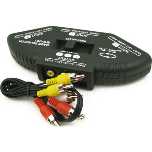 3 to 1 RCA AV Video Game Device Splitter Selector Switch TV Multi Box