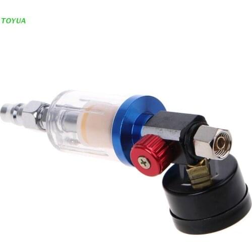 Scratch Air Pressure Regulator Gauge Spray & In-line Water Trap Filter Tool 1XCC