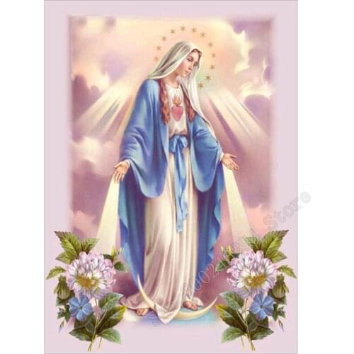 Religious diamond painting of Virgin Mary 5D DIY diamond embroidery diamond Mosaic selling home decor FF2642