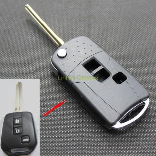 PINECONE for LUXGEN U6 Remote Key 3 Buttons Uncut Blade Modified Remote Blank Key Shell 1 PC