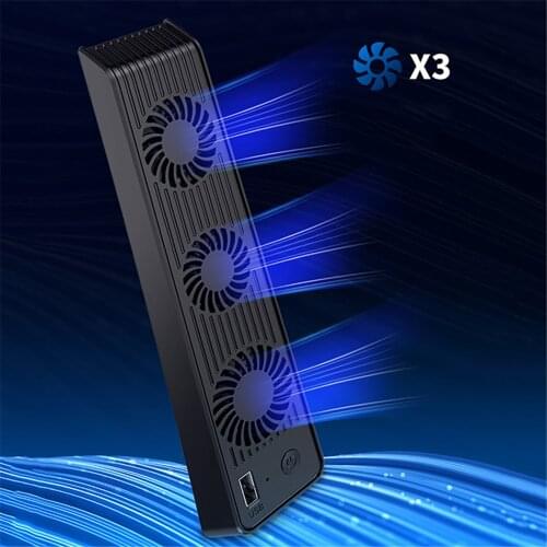 USB Plug Game Console Cooling Fan Fast Cooled Univesal Blue Lighting Cooler for PS5 Game Machine Parts