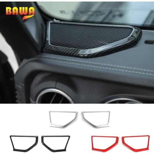 BAWA Interior Mouldings for Jeep Wrangler JL 2018 A Pillar Loudspeaker Decoration Cover Stickers for Jeep Wrangler jl