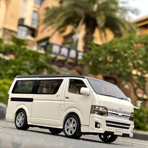 New 1:32 TOYOTA HIACE MPV Alloy Car Model Diecasts Metal Toy Vehicles Car Model Simulation Sound Light Collection Kids Toy Gift