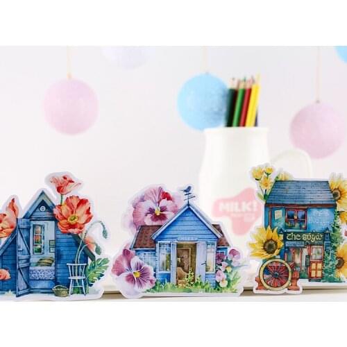 13pcs Fairy tale cabin Stickers for waterproof Bike Motorcycle Phone book Travel Luggage toy Funny Sticker