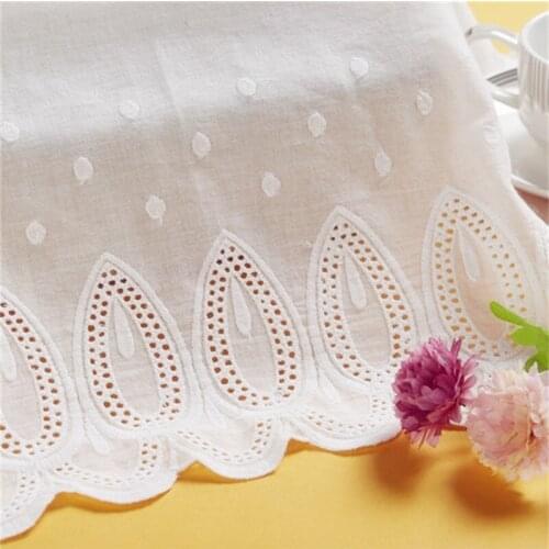 17cm Wide 100% Cotton Hollow Out Lace Trim DIY Garment Handmade WomenS Clothing Sewing Fabric