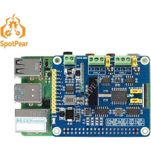 Raspberry Pi 2-Channel Isolated CAN FD Expansion HAT Multi Protections