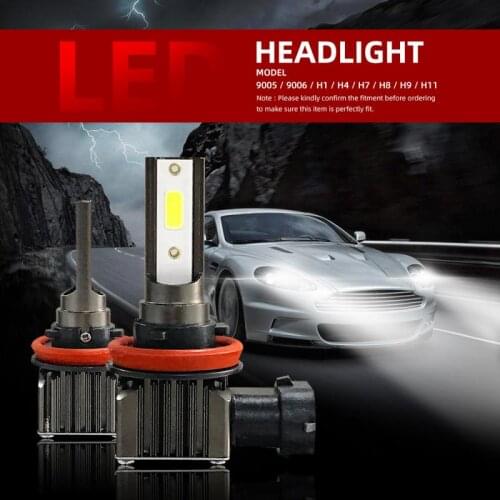 2pcs 12000lm LED Car Headlamp H4 9005 Hb4 Automobile Headlamp 60W 6000K Automobile Bulb Car Headlight Lamp