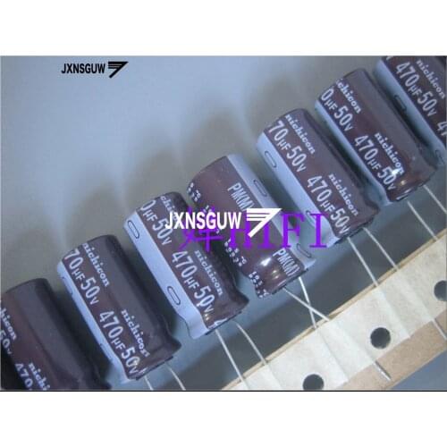 20PCS NICHICON PM 50V470UF 12.5X25MM 470UF 50V original audio Aluminum electrolytic capacitor 105 degrees 470uF/50V