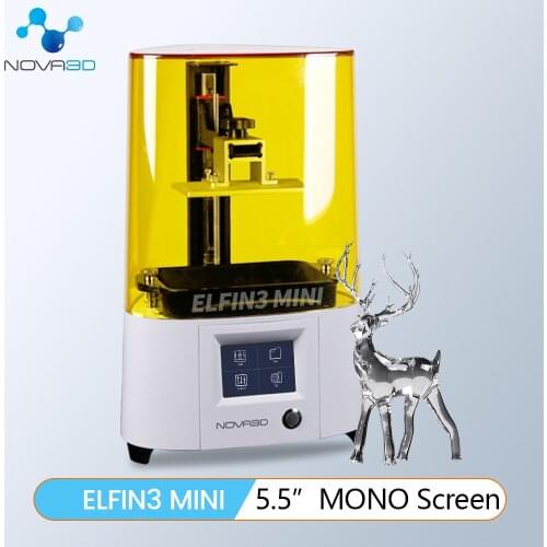 NOV3D Elfin MONO 3D Printer 5.5" LCD Monochrome Screen 3d Resin Printers Elfin3 MINI Fast Printing Speed 120x68x150mm impresora