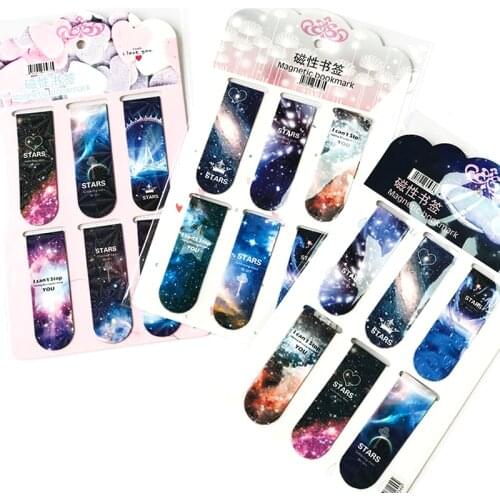 6 Pieces/set Of Magnetic Bookmarks, Creative Stationery, Student Prizes, Book Accessories, Student Stationery Supplies