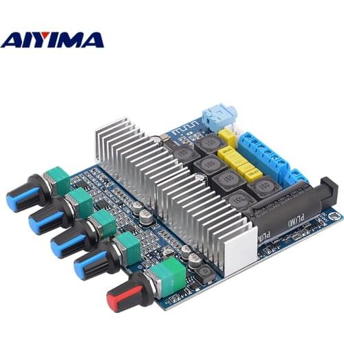 AIYIMA Audio TPA3116 Subwoofer Amplifier 2.1 HIFI Stereo Digital Power Bluetooth-compatible 2*50W+100W Bass AMP for Speaker