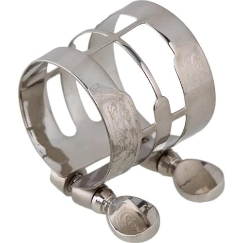 Nickel Plated Sax ALTO Saxophone Mouthpiece Ligature Double Screws