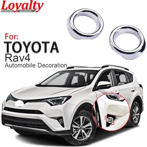 Loyalty for Toyota RAV4 2016 2017 Front Foglight Lamp Cover Trim ABS Chrome Car Accessories