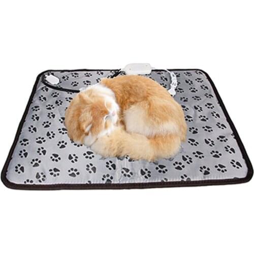 Electric Heating Pad Blanket Pet Mat Bed Cat Dog Winter Warmer Pad Home Office Chair Heated Mat 45x45cm