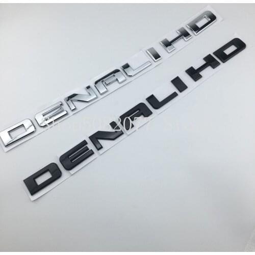 Letters Emblem for Chevrolet DENALI HD GMC Pickup Truck Car Styling Letter Badge Lower Trunk Side Door Nameplate Logo Sticker
