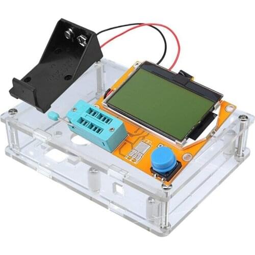 ESR Meter Mega328 Transistor Tester Digital V2.68 LCR-T4 Capacitance MOS/PNP/NPN LCR 12864 LCD Screen Tester with Box