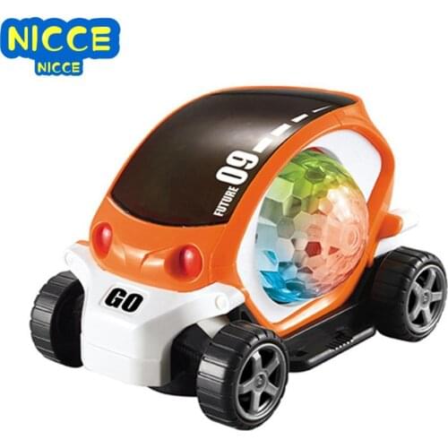 Nicce 3D Electric Car Toy with Sound and light Model Universal Rotating Music Cartoon Car Educational Gift Toy for children