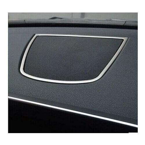 Yimaautotrims Dashboard Console Speaker Frame Trim Fit For BMW X6 F16 2015 2016 2017 / Stainless Steel Interior
