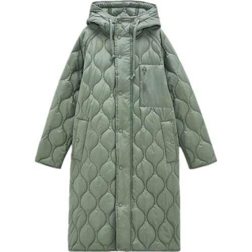 Nice Winter Warm Womens Long Down Parka Casual Hooded Overcoats Warm Jacket Coat Female Warm Loose Long Outwear Windbreaker