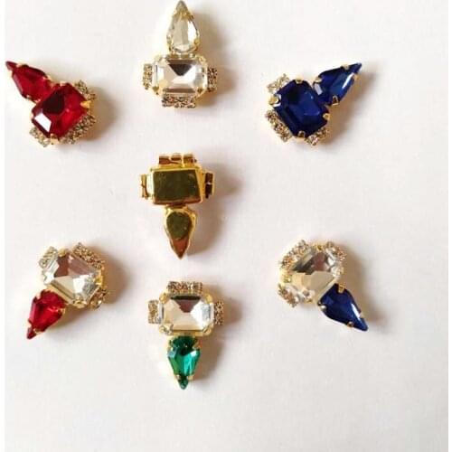 Hot Sale 40pcs/lot Rhinestone Button Flatback Button Nail Art Decoration Wedding Button Crystal DIY Accessories YD54