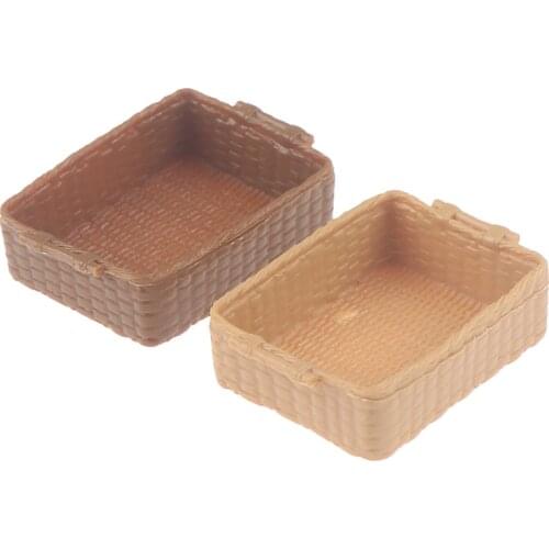 Mini 1/12 Brand New and High Quality Cute Dollhouse Miniature Resin Food Storage Basket Model Accessories Toys