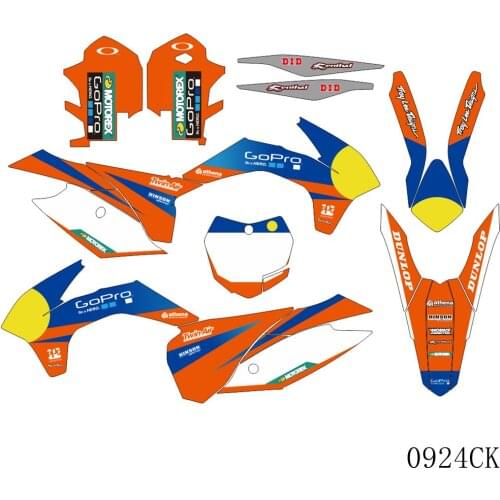 Full Graphics Decals Stickers Motorcycle Background Custom Number Name 3M Matte For KTM SX SXF 125 250 350 450 2013 2014 2015
