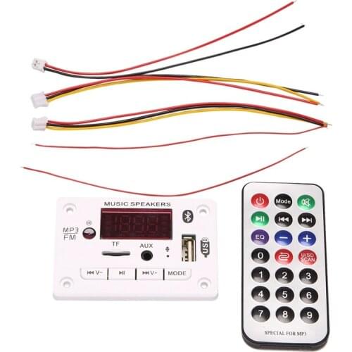 MP3 Decoder Board,Digital Color Screen Display Decoder Support FM TF USB AUX Recorders MP3 Player Audio Module