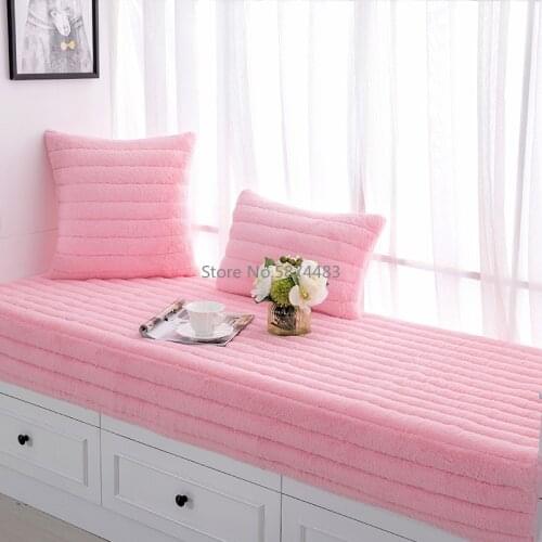 Rabbit Plush Bay Window Cushion Window Sill Cushion Custom Balcony Cushion Blanket Tatami Cushion Sofa Cushion