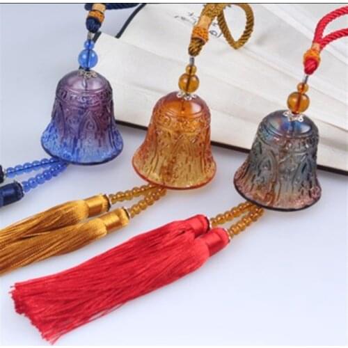 Car pendants, car supplies, safety bell pendants Liuli car supplies mirror pendant gift