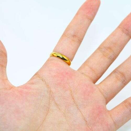 Simplest female circle ring, polished gold, wide, thin, copper geometric ring, new 2020