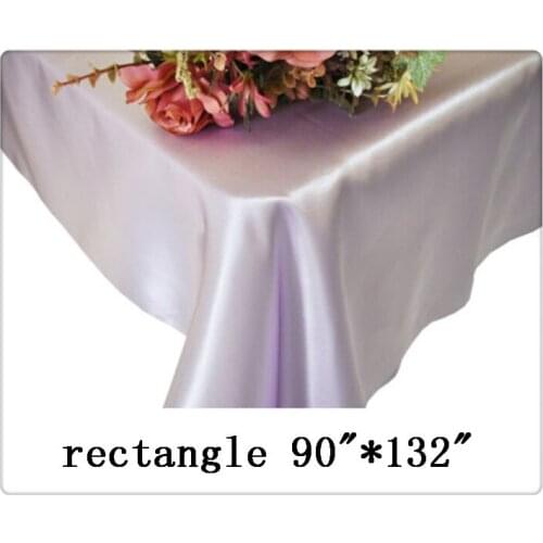 Free shipping rectangle tablecloth size 90"*132" color sliver for wedding decoration