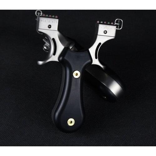 Slingshot Outdoor Hunting Stainless Steel Catapult with ABS Patch Handle Using Flat Rubber Band Slingshot
