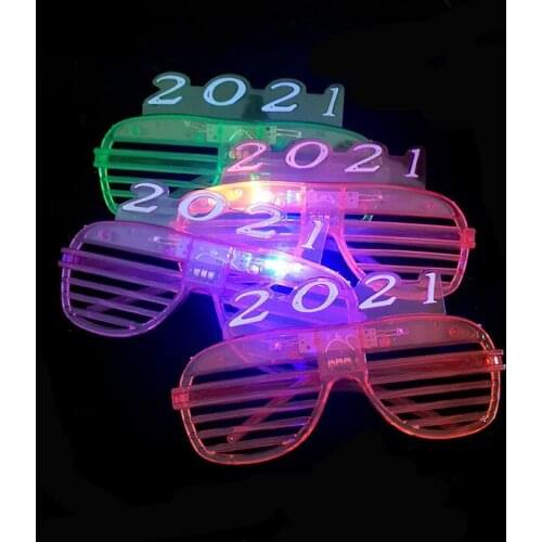 Christmas/New Year/New Year numbers 2021 LED flash glasses Glowing Ball glasses spot