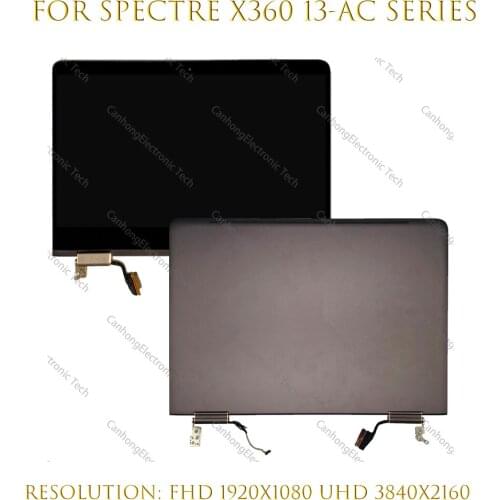 13.3" 918132-001 918133-001 LCD Laptop Replacement Touch Screen Full Assembly for HP Spectre X360 13-AC TPN-Q178 Series