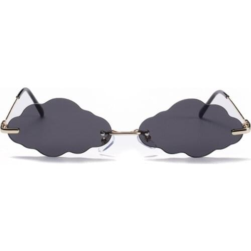 Borderless clouds sunglasses women 2021 luxury brand candy summer color style new ladies sunglasses