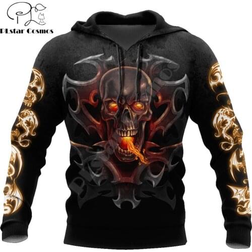 Armor Tattoo and skull Dragon 3D Printed Hoodie For Men/Women Harajuku Fashion hooded Sweatshirt Cosplay Casual Jacket Pullover