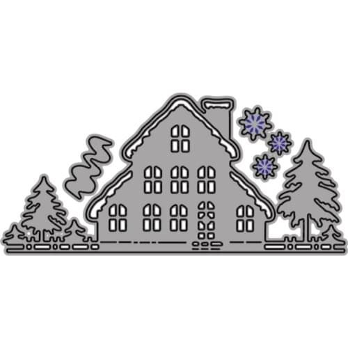 Cutting Dies House Building In The Woods Tree For DIY Scrapbooking Embossing Album Paper Cards Dies 2021 New