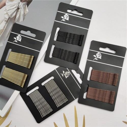 24Pcs Hairpins Women Invisible Hair Clip Hair Jewelry Curly Wavy Headwear Daily Use Hair Accessories