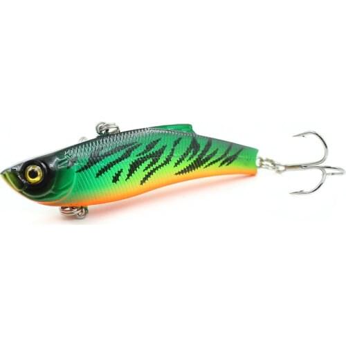 1Pcs Sinking Winter VIB Fishing Lures 7cm/18g Pesca Hooks Artificial Wobbler ice fishing Crankbait Fishing Tackle winter Fishing
